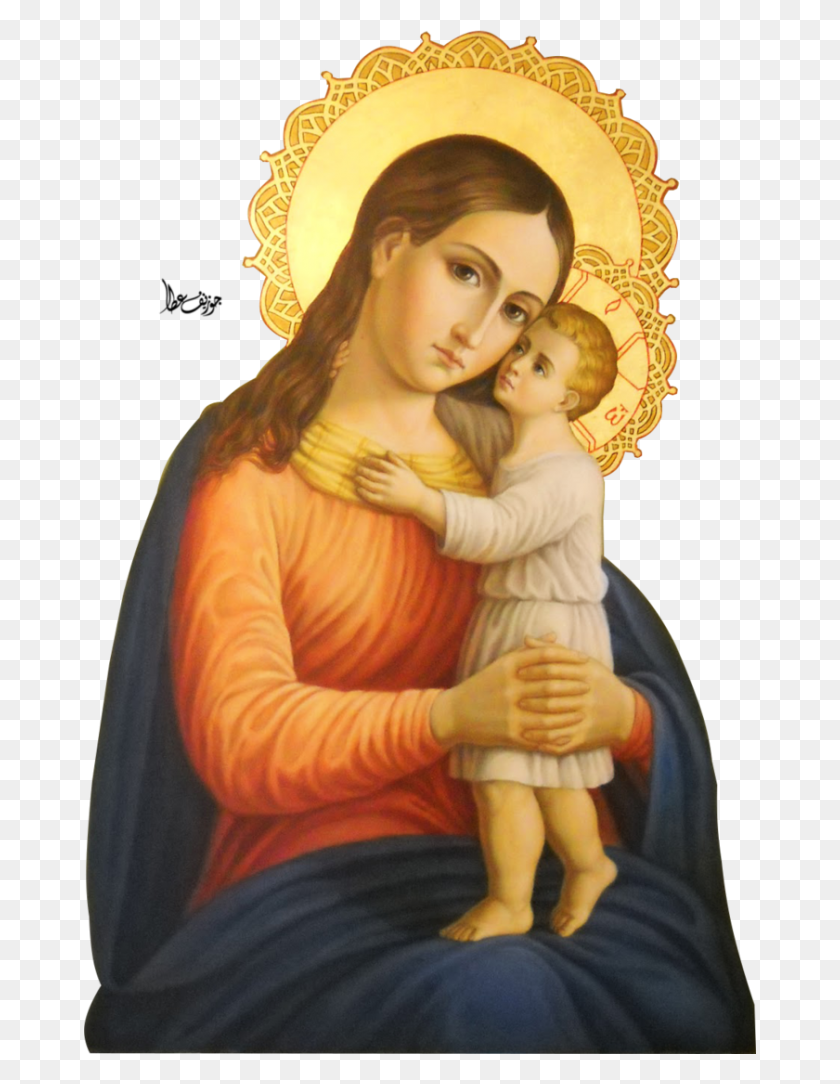 672x1024 Изображение Младенца Иисуса С Прозрачным Фоном Икона Марии И Младенца Иисуса, Шляпа, Одежда Hd Png Скачать