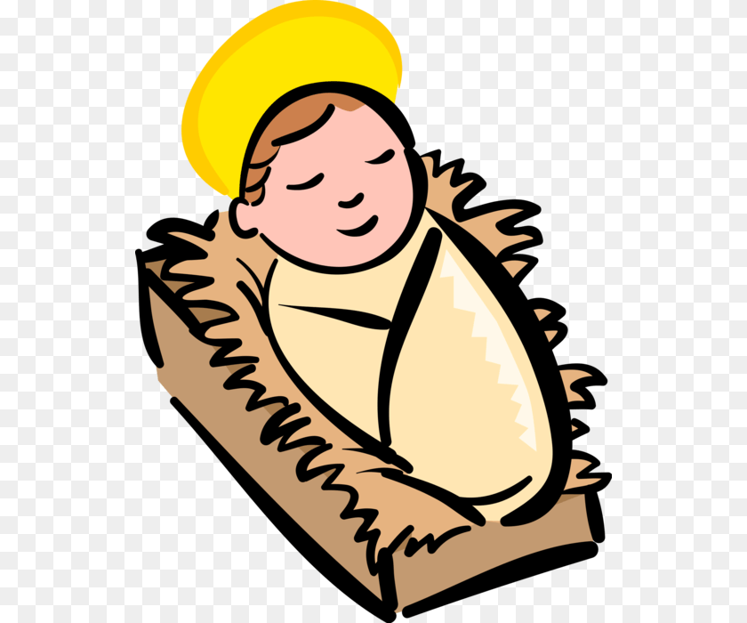 536x700 Baby Jesus In Manger, People, Person, Clothing, Hat Sticker PNG