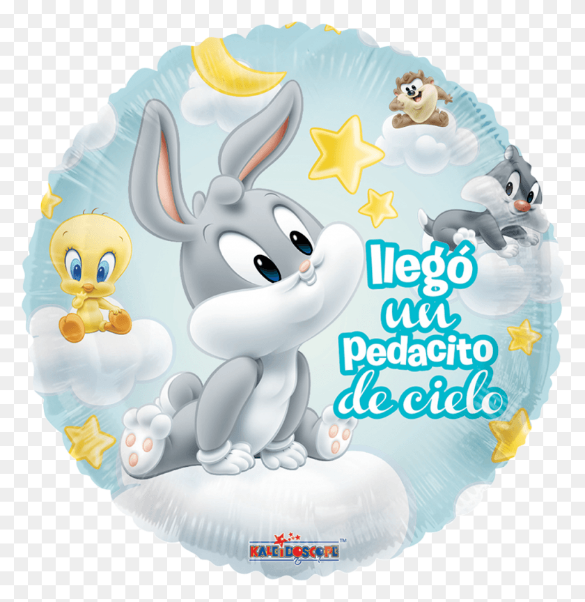 969x1000 Baby Looney Azul Naby Looney Tunes Cloud Stickers, Birthday Cake, Cake, Dessert HD PNG Download