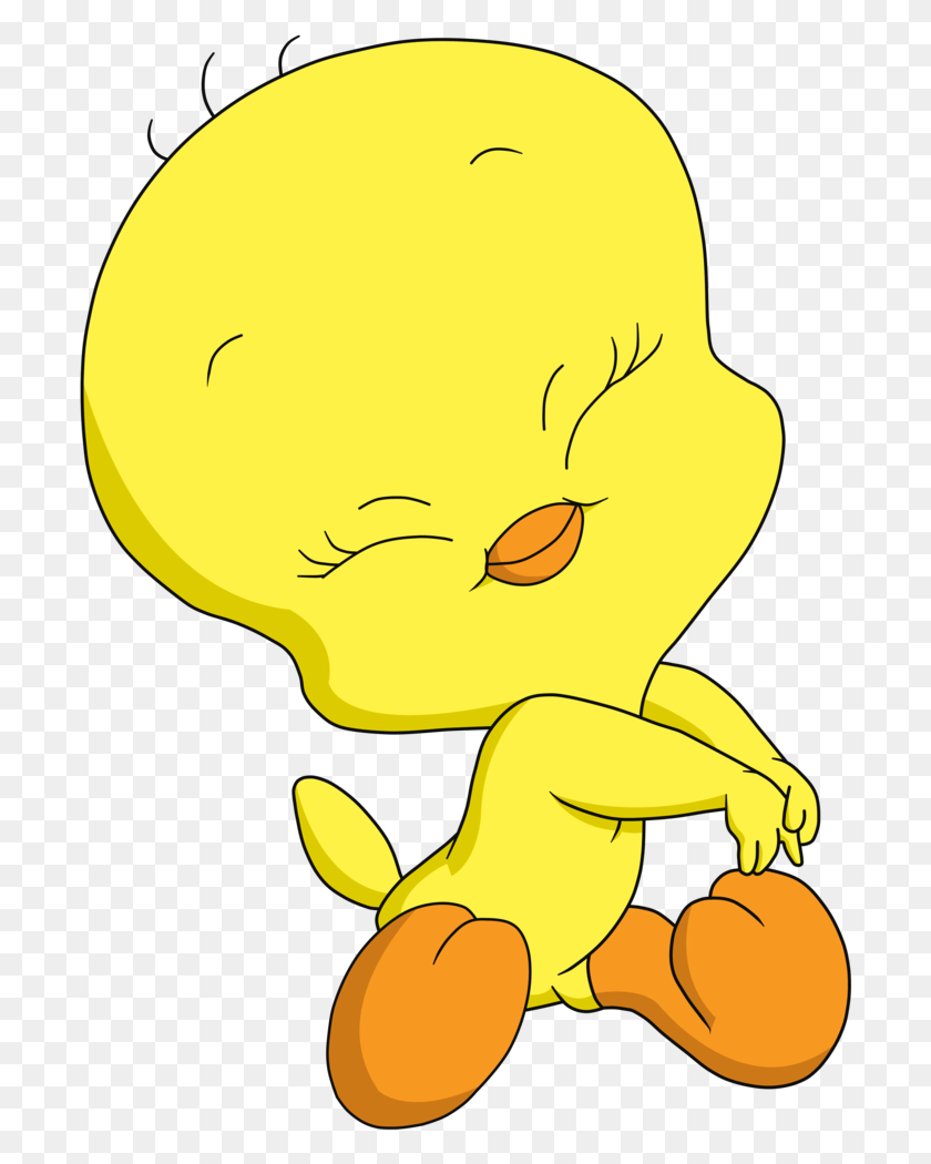 698x990 Baby Looney Tunes Disney Cartoons Tweety Pattern Tweety, Animal, Amphibian, Wildlife HD PNG Download