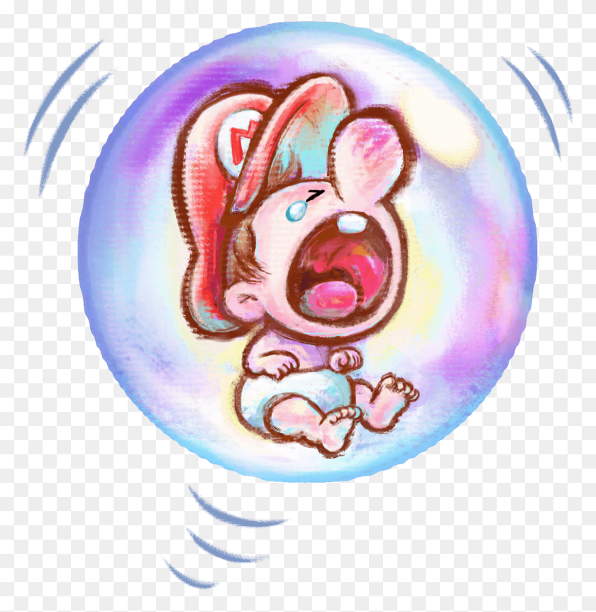 1392x1432 Baby Mario Llorando Yoshi New Island Baby Mario, Esfera, Doodle Hd Png