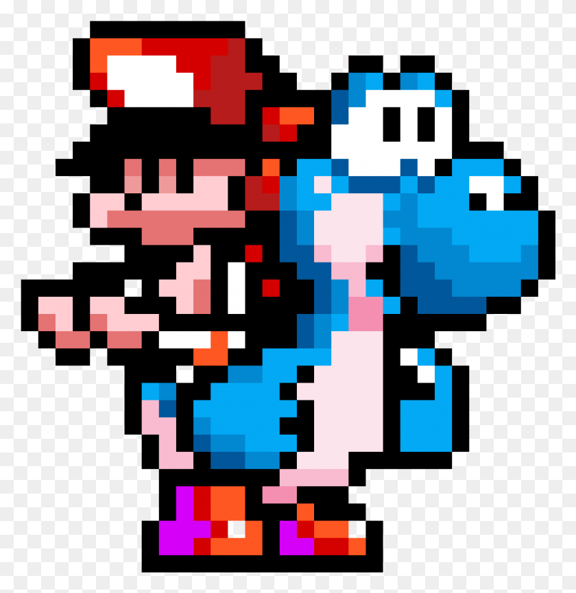 1148x1185 Descargar Png Baby Mario Riding Yoshi Yoshi Island Blue Yoshi, Pac Man, Graphics Hd Png