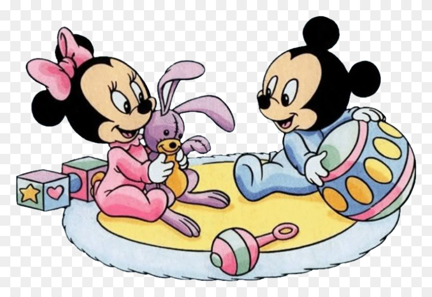 792x527 Baby Mickey Amp Minnie En Alfombra Disney Baby Minnie Mickey, Pastel, Postre, Comida Hd Png