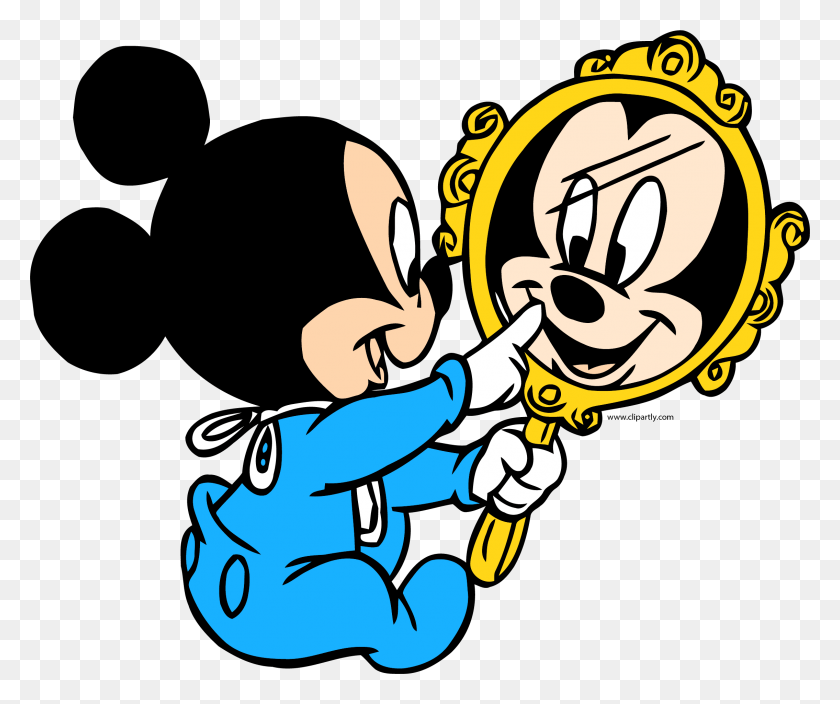 2271x1877 Baby Mickey Mirror Looking Clipart Looking In The Mirror Clipart, Outdoors, Hand, Nature HD PNG Download