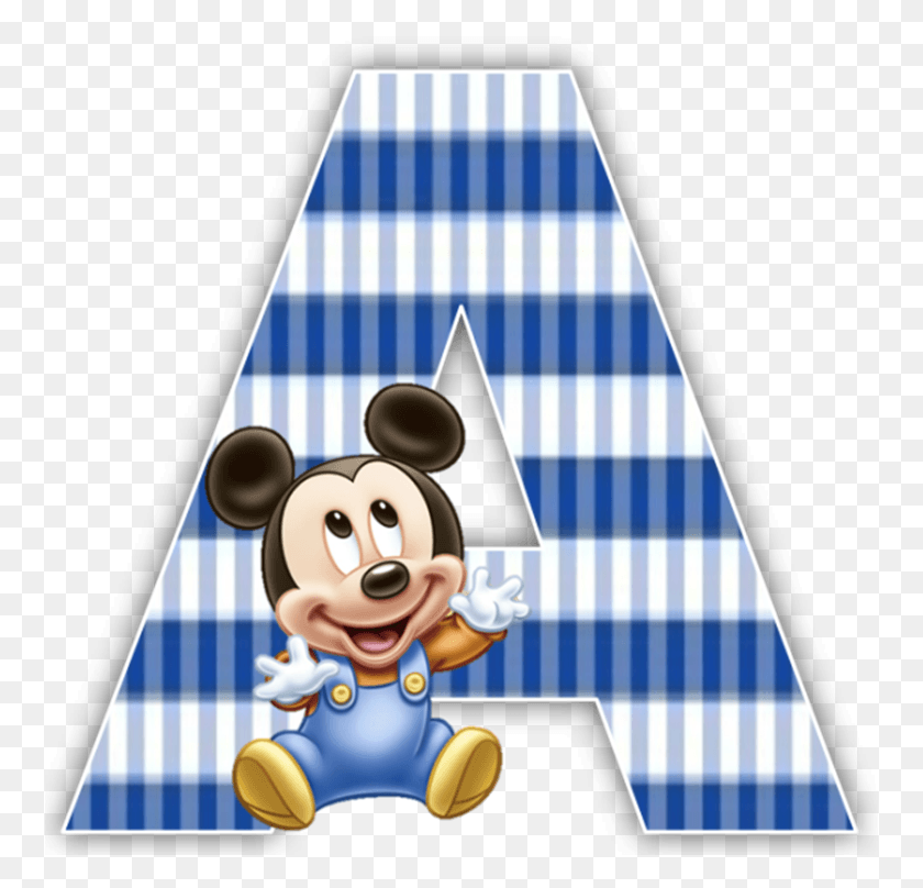 759x748 Baby Mickey Mouse 1st Birthday Party Alphabet Numbers Baby Mickey Mouse Letters, Triangle, Clothing, Apparel HD PNG Download