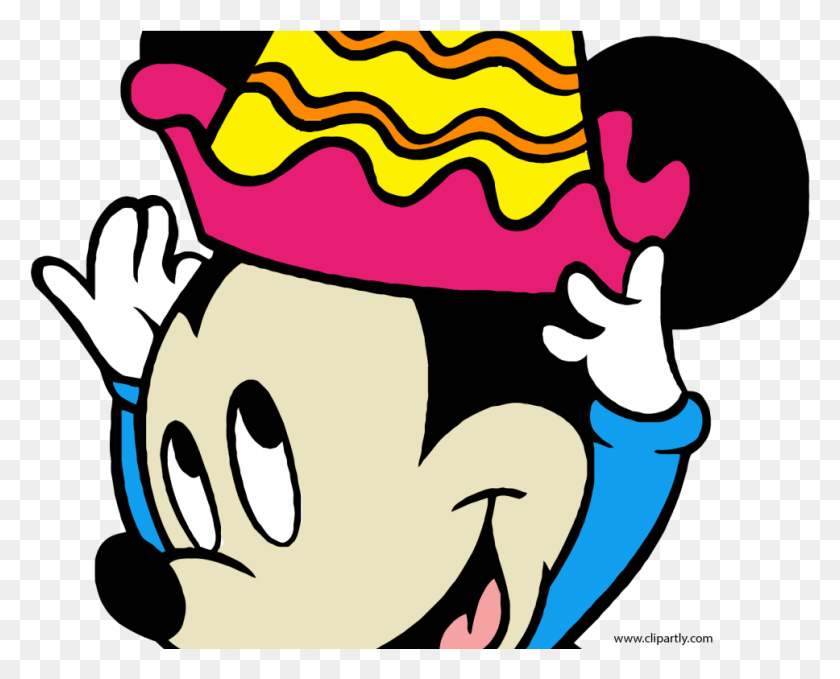 968x769 Baby Mickey Party Hat Suprise Clipart Детские Микки Детские Раскраски Микки Маус, Одежда, Одежда, Птица Hd Png Download