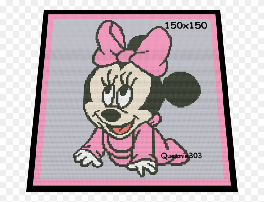 677x583 Baby Minnie Cartoon, Rug, Toy, Applique HD PNG Download
