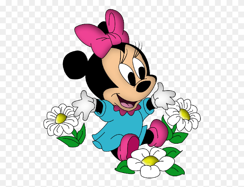 543x584 Baby Minnie Mouse Minnie Mouse Cartoon, Graphics, Floral Design HD PNG Download