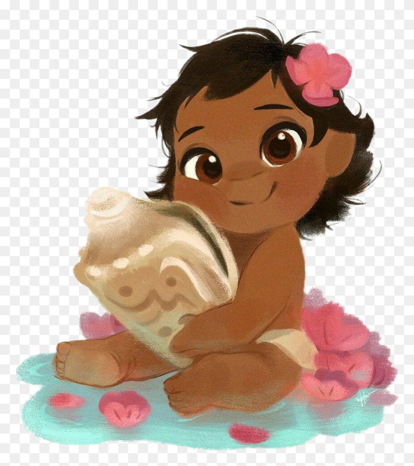 856x973 Baby Moana Sitting Down, Sweets, Food, Confectionery HD PNG Download