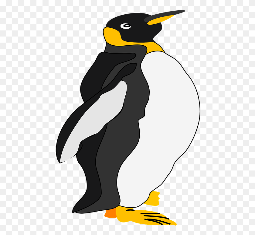480x712 Маленький Пингвин Милый Пингвин Простой Маленький Пингвин Картинки Реалистичный, Птица, Животное, Королевский Пингвин Png Скачать