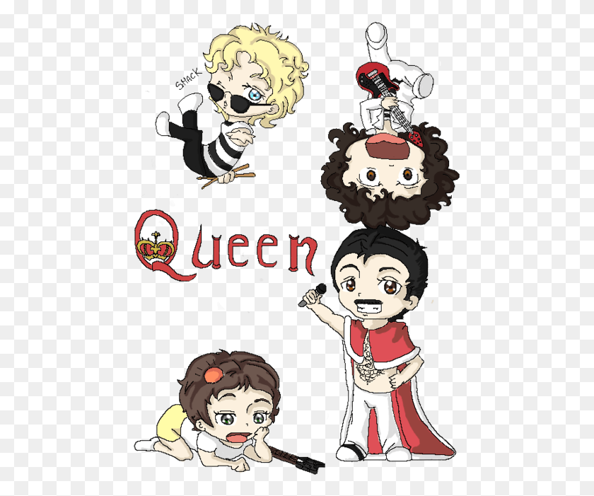 477x641 Baby Queen Logo Queen Band Drawing, Person, Human, Book HD PNG Download