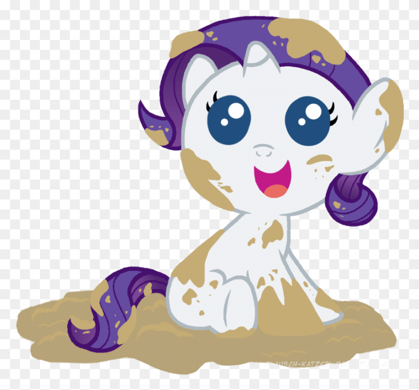 854x791 Baby Rarity Playing In Mud My Little Pony Rarity Baby, Outdoors, Nature HD PNG Download