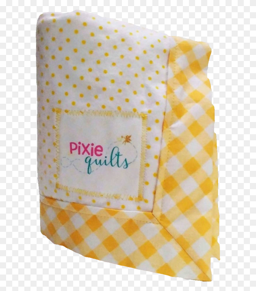 607x894 Baby Receiving Blanket Yellow Flannel Dots Gingham Patchwork, Rug, Quilt, Applique HD PNG Download