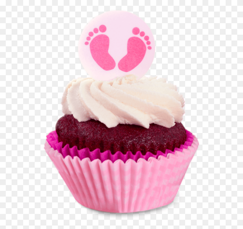 545x732 Baby Religious Celebration Pink Cupcake Baby Shower, Cream, Dessert, Food HD PNG Download