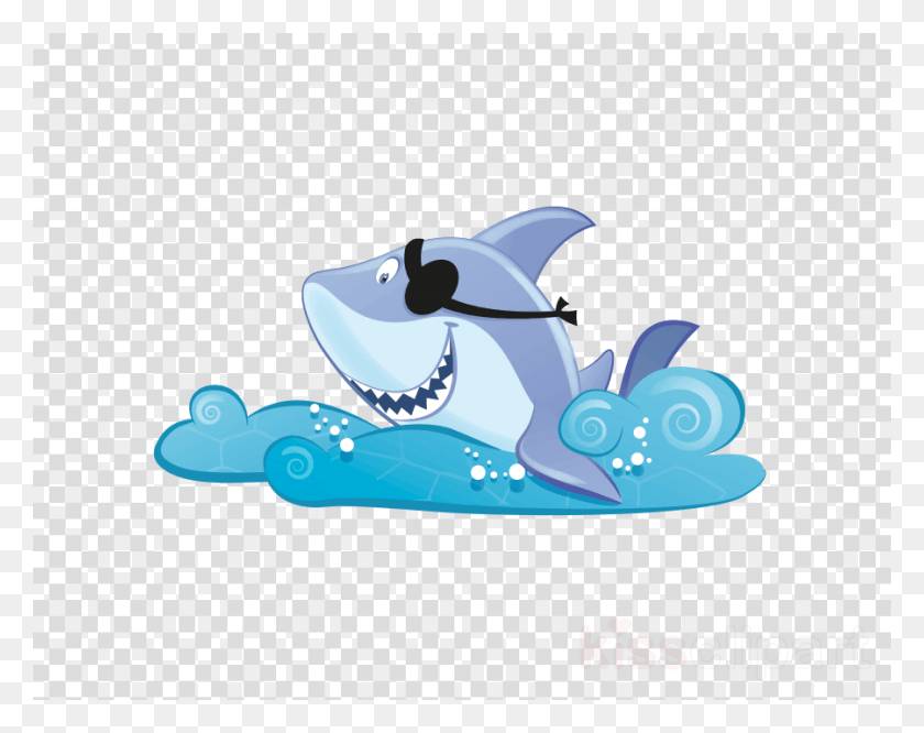 900x700 Baby Shark Clipart Song Cute Cartoon Airplane Vector, Texture, Polka Dot HD PNG Download