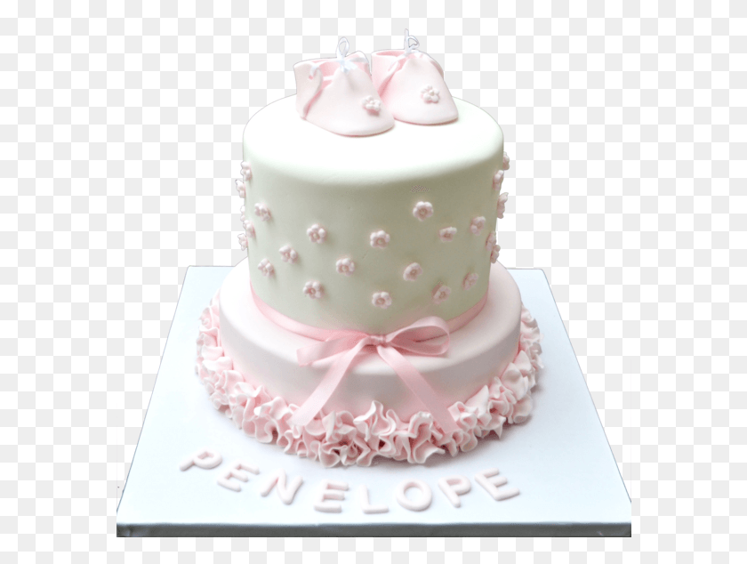 580x574 Baby Shower Cake Baby Shower Girl Cake One Tier, Dessert, Food, Wedding Cake HD PNG Download