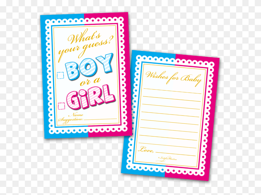598x566 Baby Shower Cards What39s Your Guess Boy Or A Girl Baby Girl Shower Card Frames, Text, Word HD PNG Download