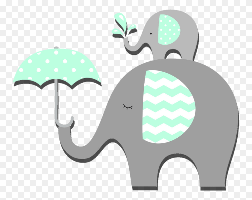 758x607 Baby Shower Слон Png Скачать