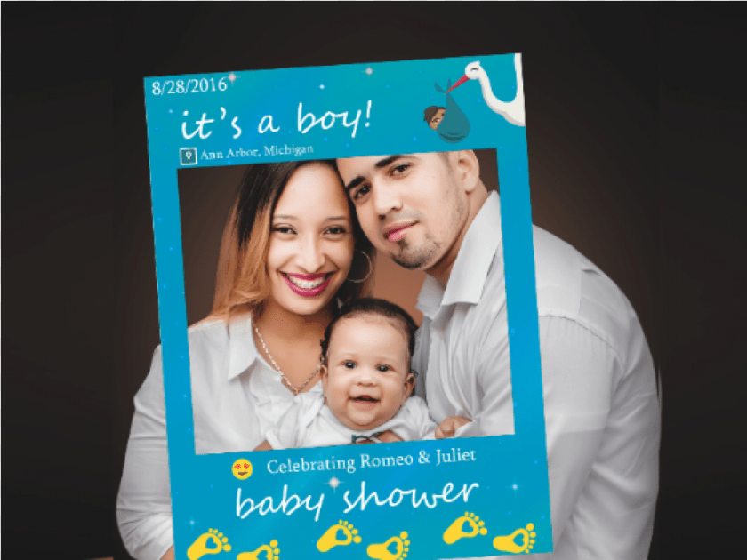 1001x751 Baby Shower Frame Prop Baby Boy Customize Poster Frame Booth Selfie Photo Frames, Adult, Person, People, Woman Clipart PNG