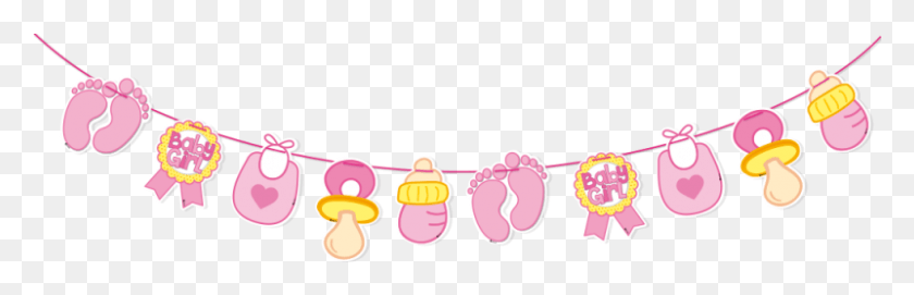 801x217 Baby Shower Pink Dibujos De Baby Shower, Bracelet, Jewelry, Accessories HD PNG Download