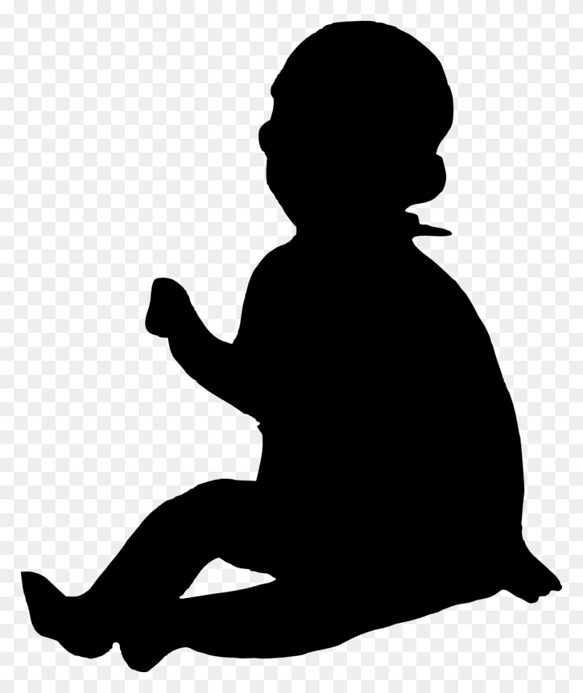 911x1097 Baby Silhouette Baby Silhouette Transparent Background, Kneeling, Person HD PNG Download