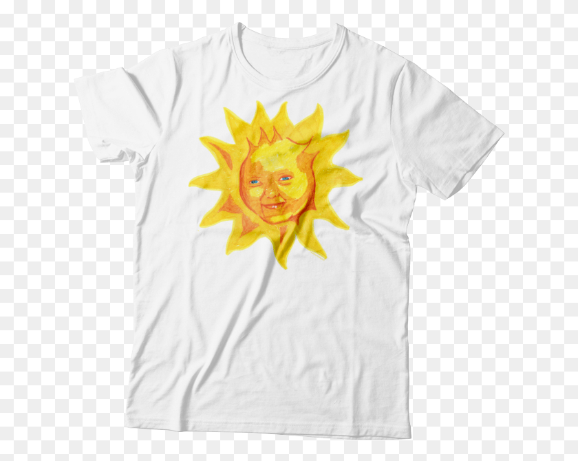 628x610 Baby Sun Teletubbies Unisex T Shirt By Marina Nosequget T Shirt, Clothing, Apparel, T-shirt HD PNG Download