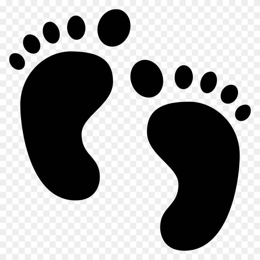 1600x1600 Baby Svg Footprint Baby Feet Icon, Gray, World Of Warcraft HD PNG Download