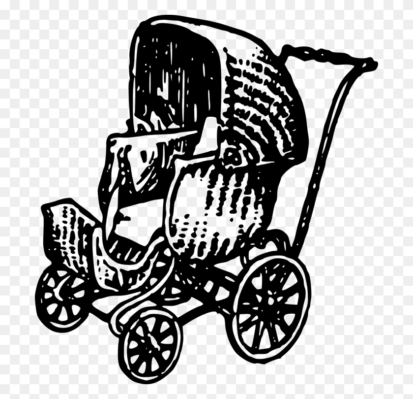 698x750 Baby Transport Black And White Infant Chariot Computer Baby Carriage, Gray, World Of Warcraft HD PNG Download