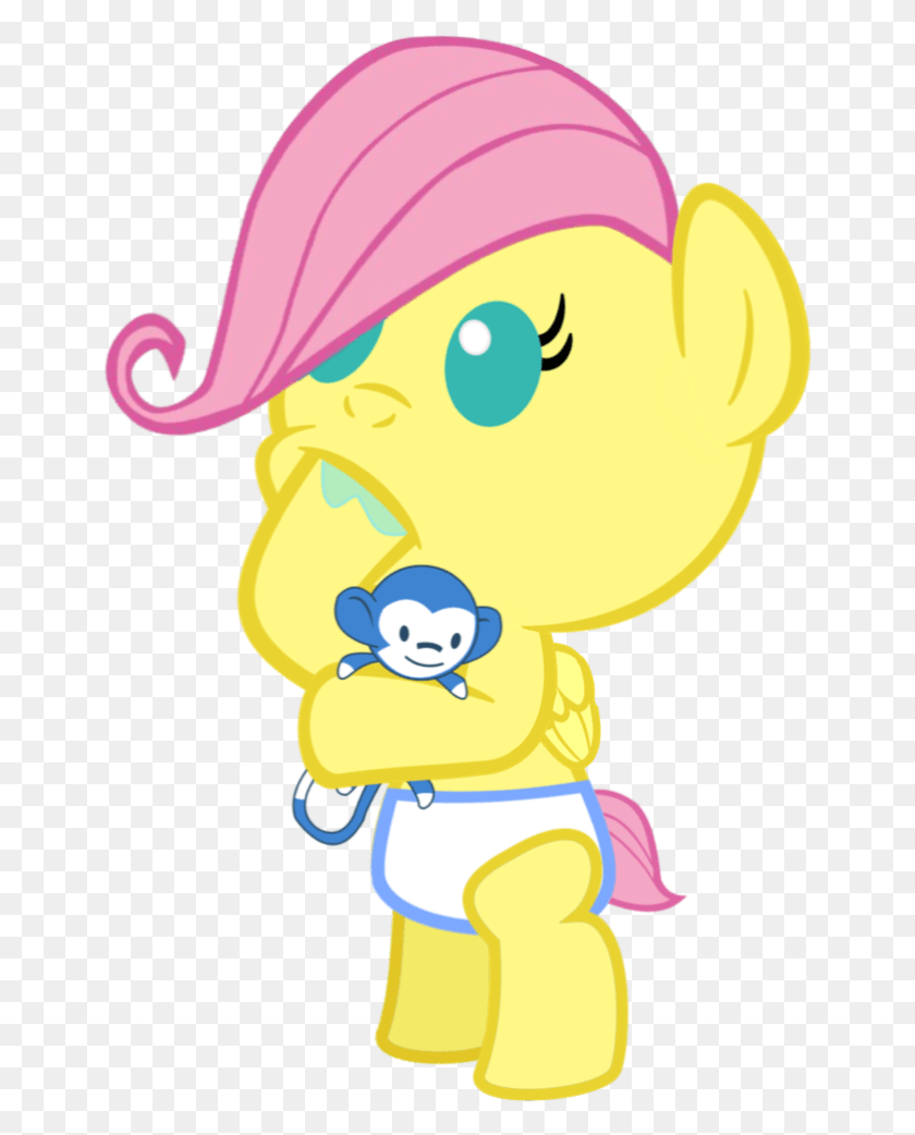 653x982 Baby Pony Baby Bipedal Blue Monkey Cartoon, Одежда, Одежда, Шляпа Png Скачать