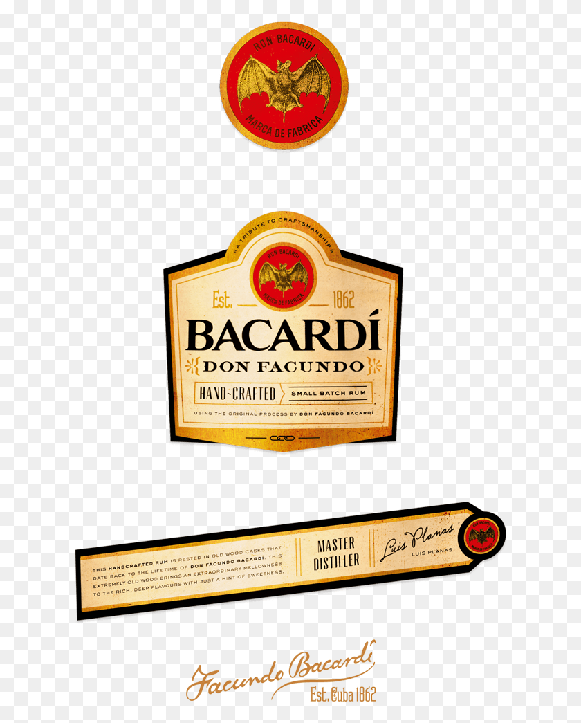630x985 Descargar Png / Etiqueta De La Botella De Bacardi 224969 Etiqueta De Bacardi, Texto, Licor, Alcohol Hd Png