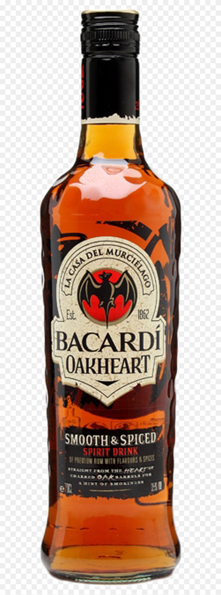 547x2201 Bacardi Oakheart Spiced Rum 1 Litre Bacardi Oakheart Spice, Beer, Alcohol, Beverage HD PNG Download