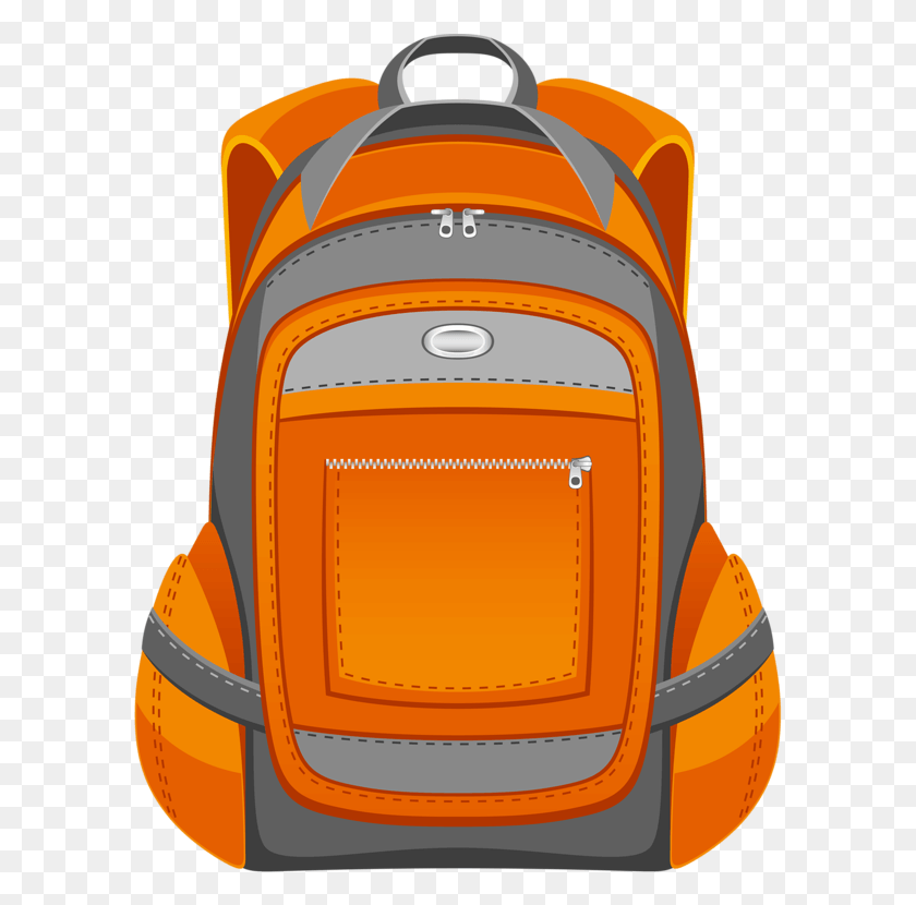 595x770 Back 2 School School Days School Clipart Teachers39 Orange School Bag Clipart, Backpack, Gas Pump, Pump HD PNG Download