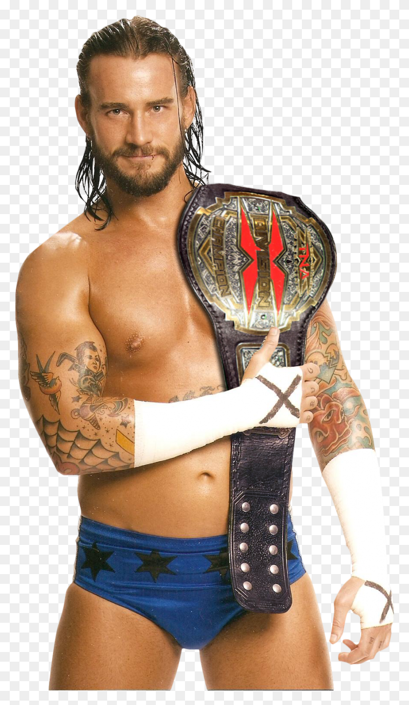 879x1566 Back In The Day Cm Punk Ecw And World Heavyweight Champion, Skin, Person, Human HD PNG Download