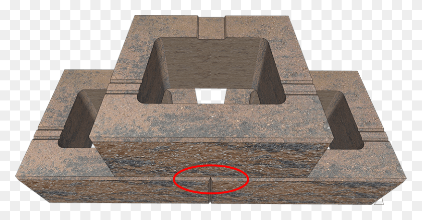812x394 Back Of Front Chamfer Geostone, Bunker, Building, Metropolis HD PNG Download