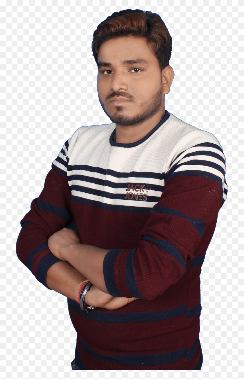 733x1244 Back Singer Kundan Singh Dhirendra Singh Mumbaidhirendra Sweater, Person, Human, Clothing HD PNG Download