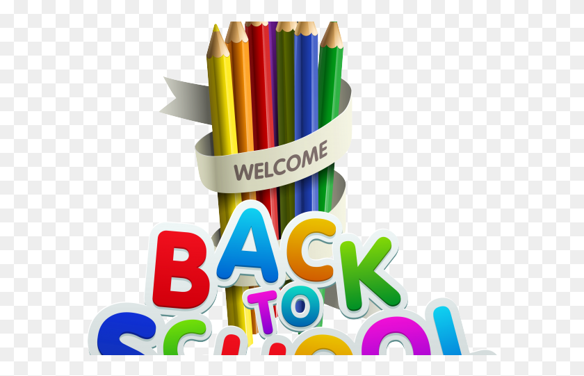 592x481 Back To School Clipart Birthday Graphic Design, Text, Pencil, Graphics HD PNG Download