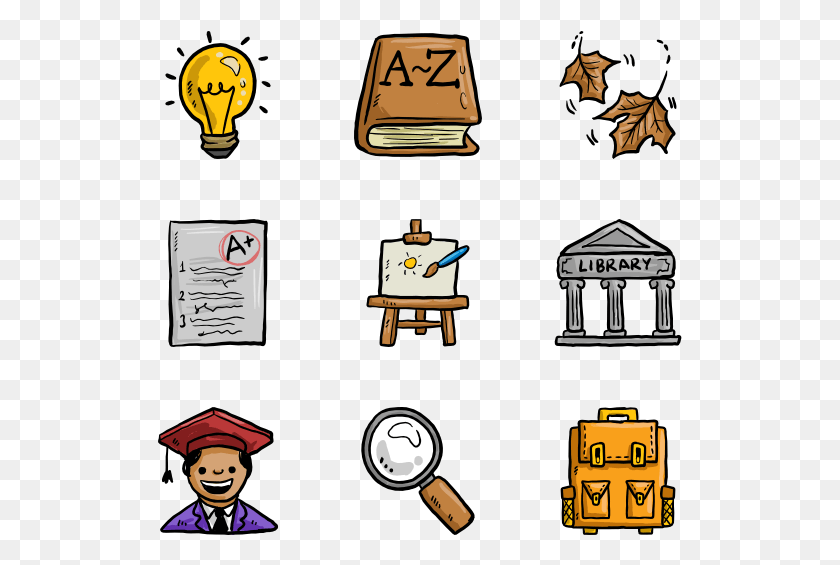 525x505 Back To School Western Icons, Light, Text, Label HD PNG Download