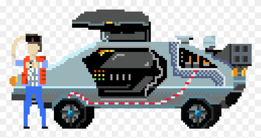 Back To The Future Back To The Future Pixel Art, Vehicle, Transportation, Van HD PNG Download