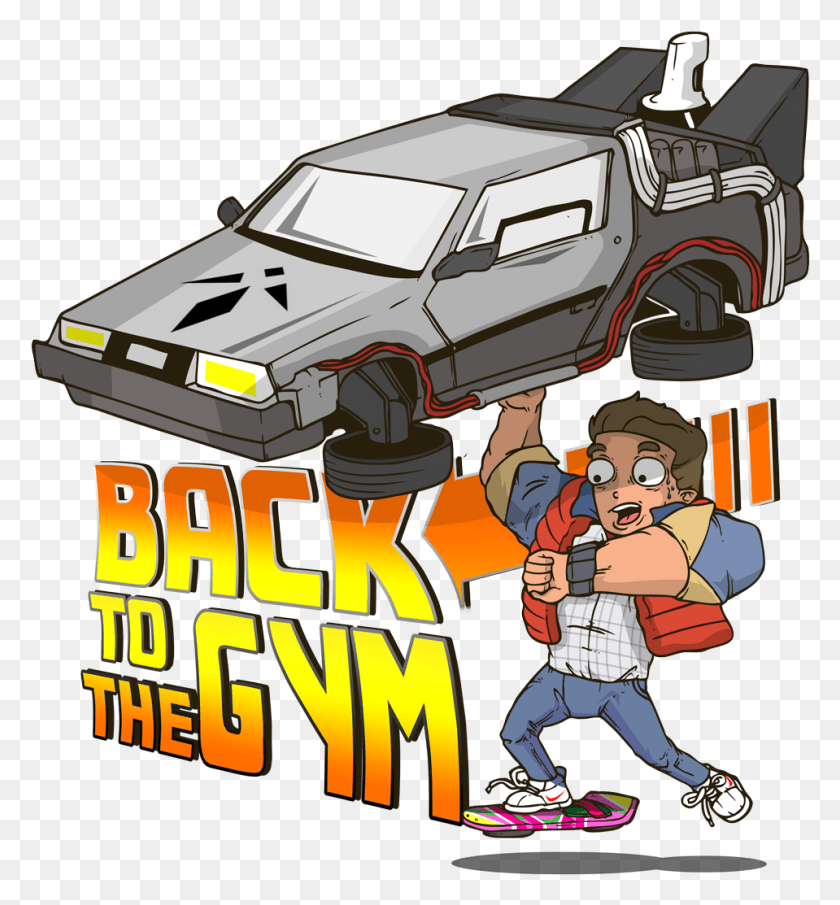 959x1039 Back To The Future Car Clipart Sport Utility Vehicle, Person, Human, Transportation HD PNG Download