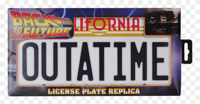 1094x530 Back To The Future Outatime License Plate Replica Back To The Future License, License Plate, Vehicle, Transportation HD PNG Download