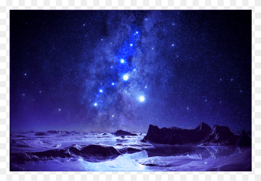 979x654 Фон Ночное Небо Ночное Небо Галактика Космическое Отражение Ночь, Природа, На Открытом Воздухе, Космическое Пространство Hd Png Скачать