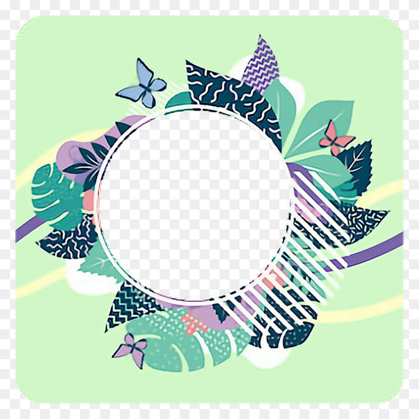1024x1024 Descargar Png Fondo Círculo Tumblr Estético Remixit Crculo V, Gráficos, Diseño Floral Hd Png