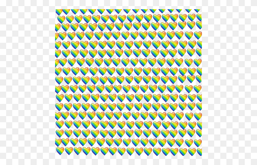 480x480 Background Emojis Emojibackground Hearts Rainbow Circle, Honeycomb, Honey, Food HD PNG Download