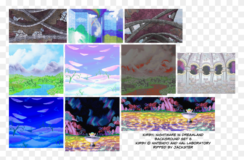 1065x673 Backgrounds Kirby Nightmare In Dreamland Backgrounds, Collage, Poster, Advertisement HD PNG Download