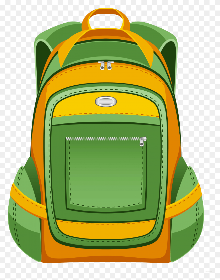 3740x4824 Backpack Clipart Back Pack Clipart, Bag HD PNG Download