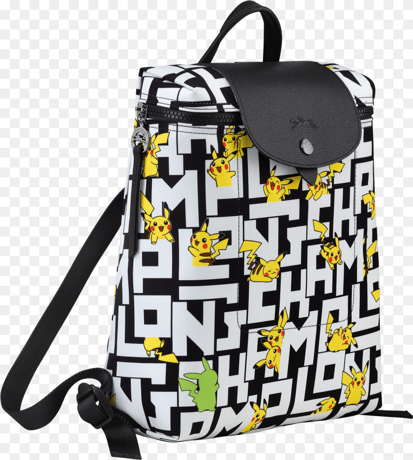 1677x1865 Backpack Longchamp X Pokmon Blackwhite L1699hut067 Longchamp Bag Pokemon Go, Accessories, Handbag, Purse PNG