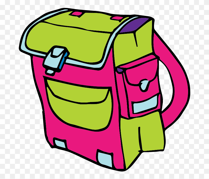 691x661 Backpack School Supplies Images Clip Art Clipartwiz Bag Clip Art, Cooler, Appliance, Bucket HD PNG Download