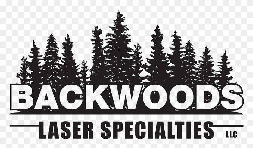 801x444 Backwoods Laser Specialties Christmas Tree, Tree, Plant, Text Descargar Hd Png