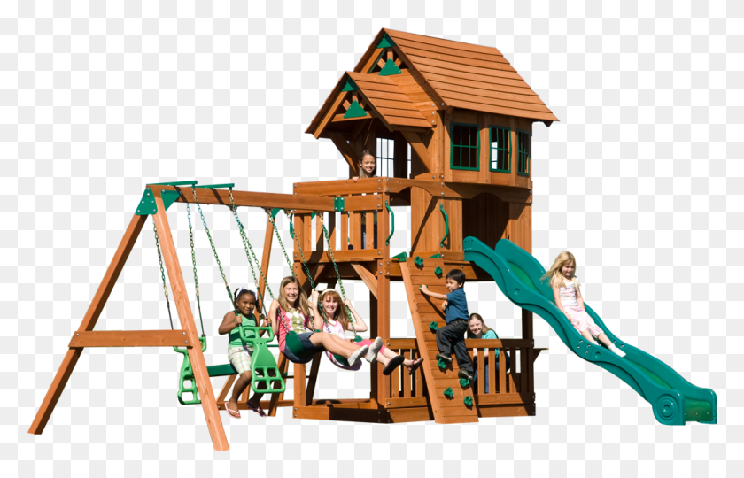 1066x656 Backyard Discovery Windsor Ii Swing Set Playground, Person, Human, Play Area HD PNG Download