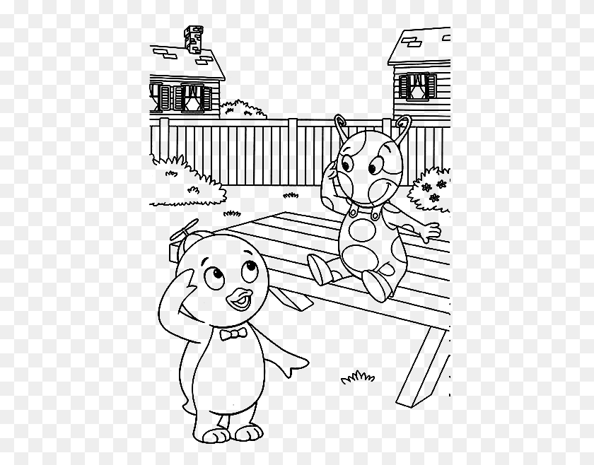 435x598 Backyardigans Colorea Dibujos 1 Backyardigans Coloring Pages, Gray, World Of Warcraft HD PNG Download